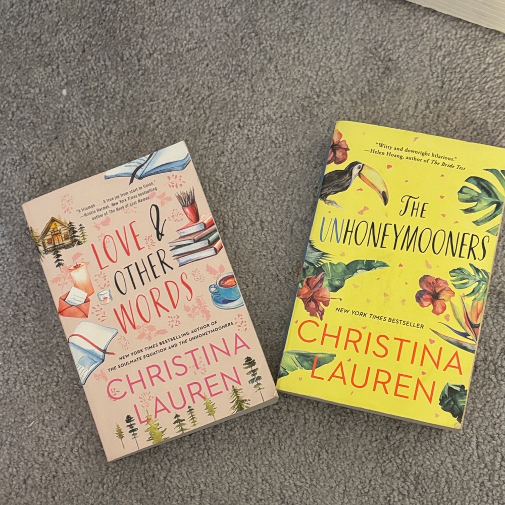Christina Lauren Book Duo - Cream and Yellow Covers